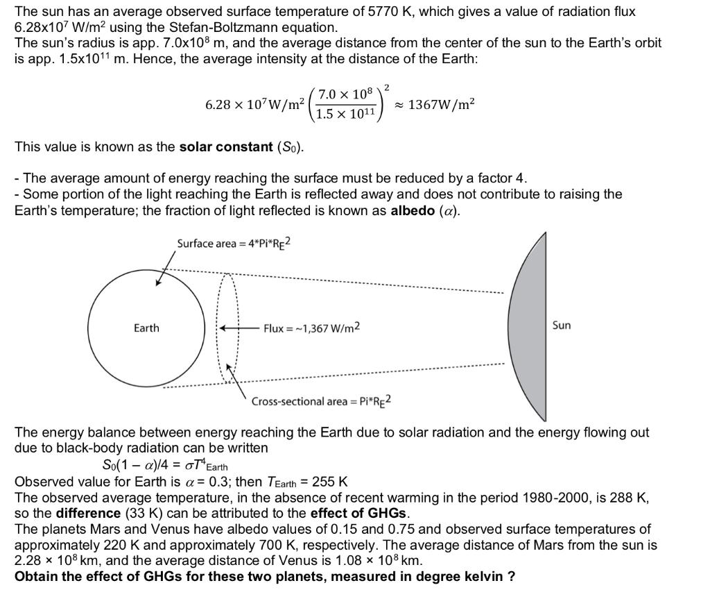 Solved The sun has an average observed surface temperature