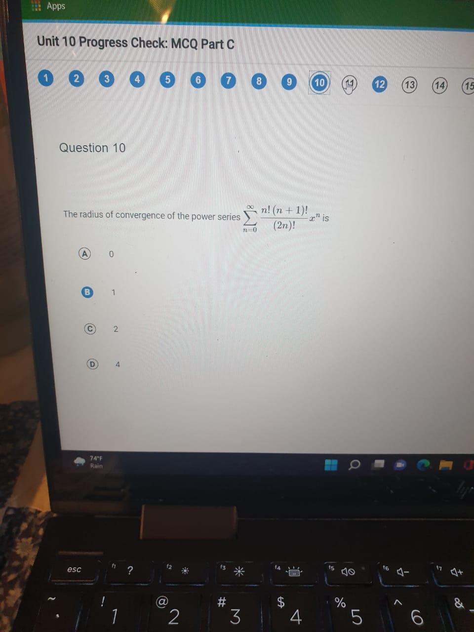 Solved Apps Unit 10 Progress Check MCQ Part C 2 8 9 10 (11)(04)