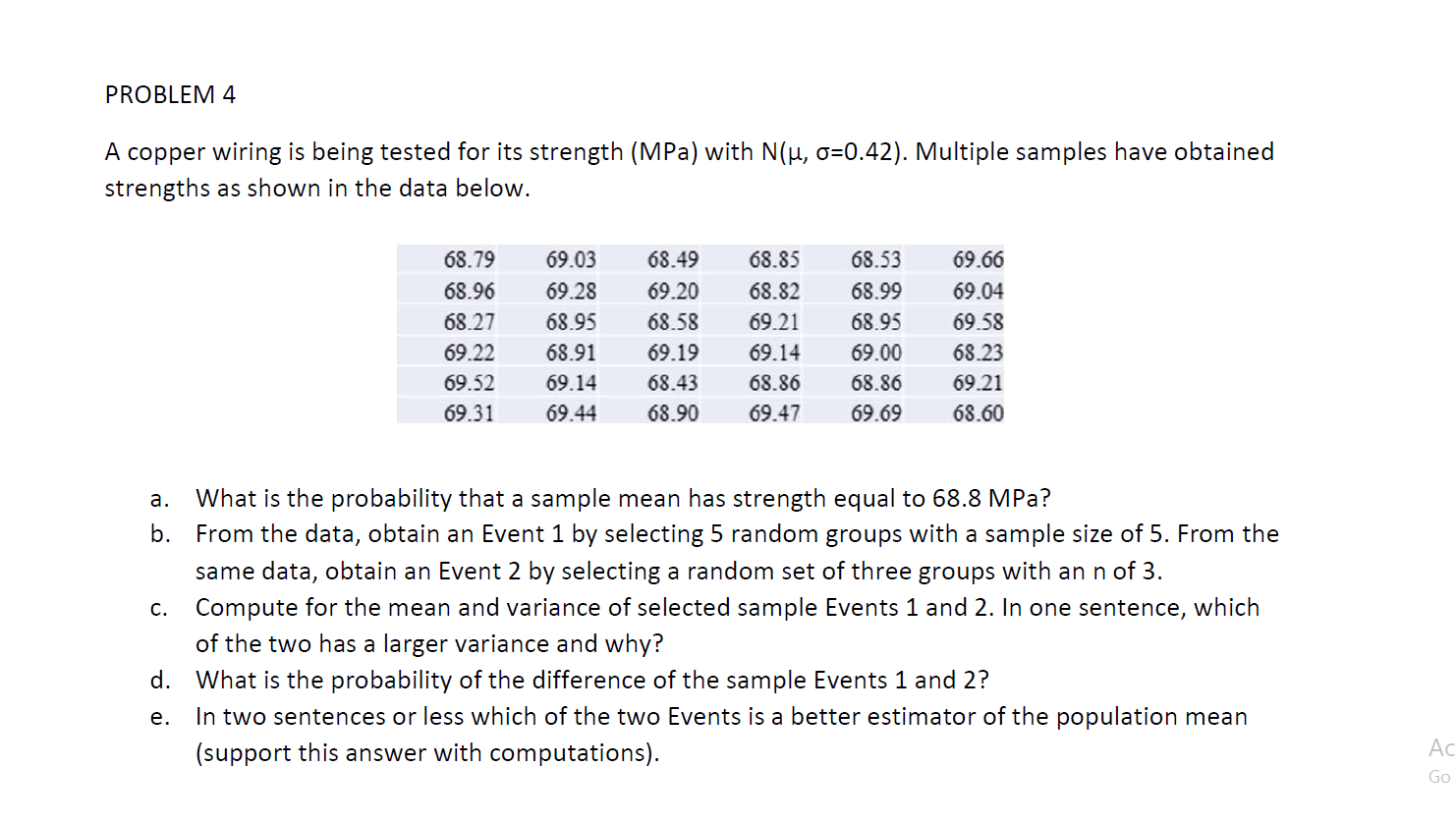 Solved A copper wiring is being tested for its strength | Chegg.com