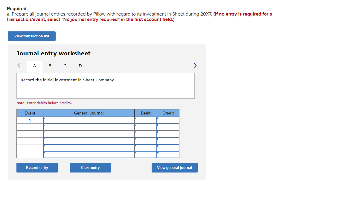 Solved Pillow Corporation acquired 80 percent ownership of