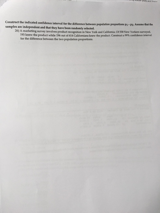 Solved Construct The Indicated Confidence Interval For Th...