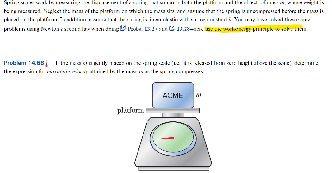 Solved Spring scales work by measuring the displacement of a