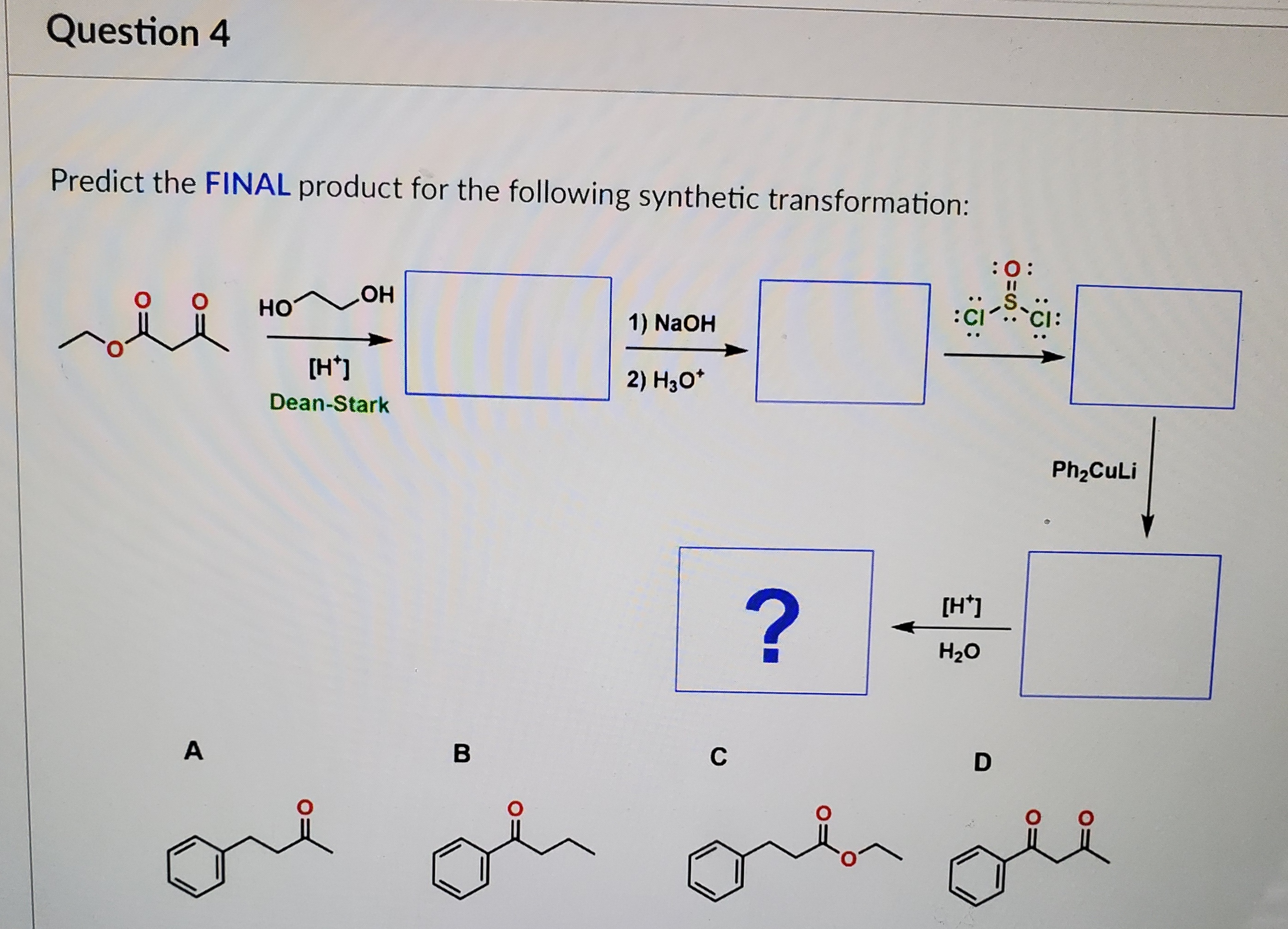 Solved Predict the FINAL product for the following synthetic
