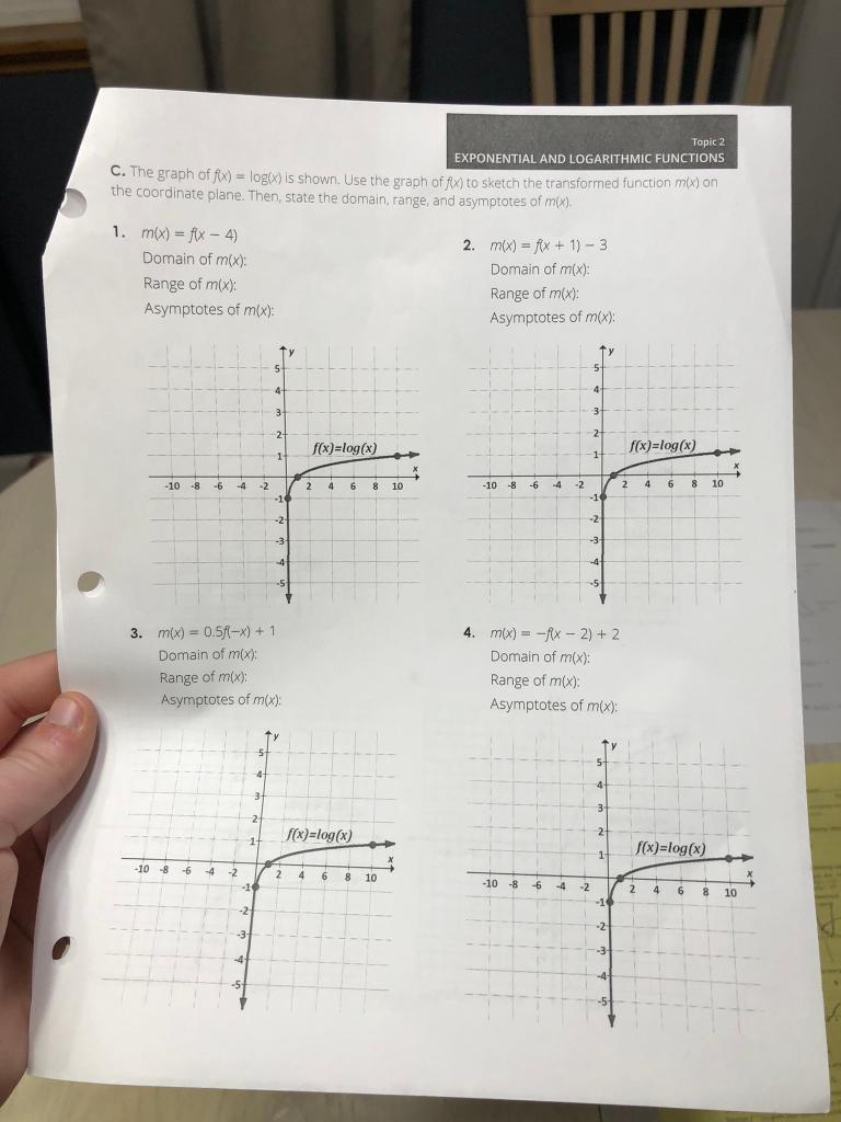 Solved Topic 2 EXPONENTIAL AND LOGARITHMIC FUNCTIONS In | Chegg.com