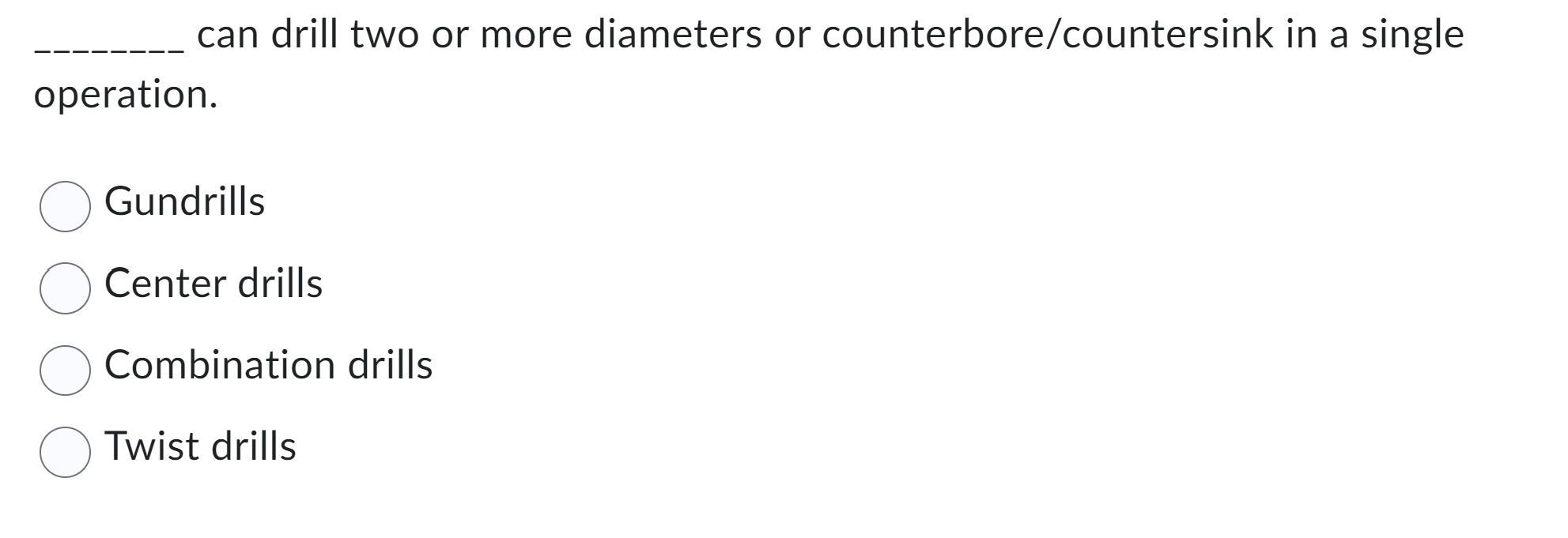 Solved can drill two or more diameters or