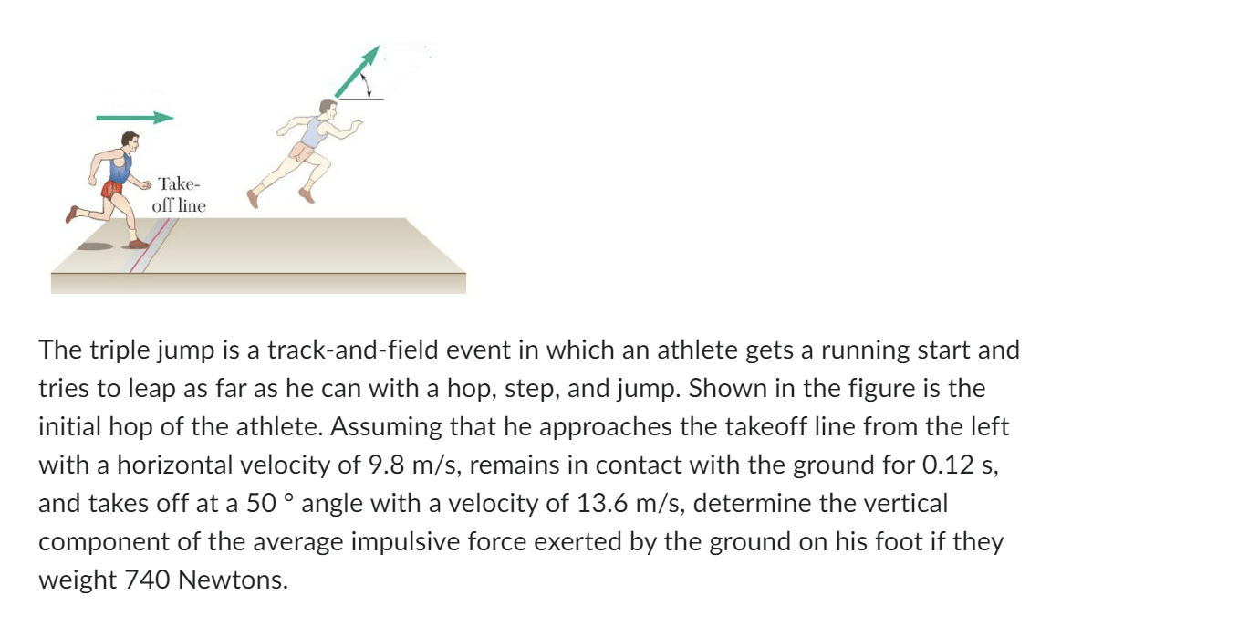 Solved The triple jump is a trackandfield event in which