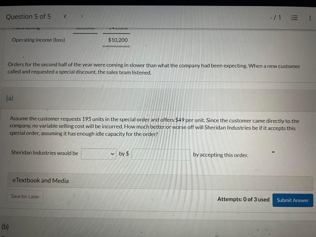 Solved The management team of Sheridan Industries was
