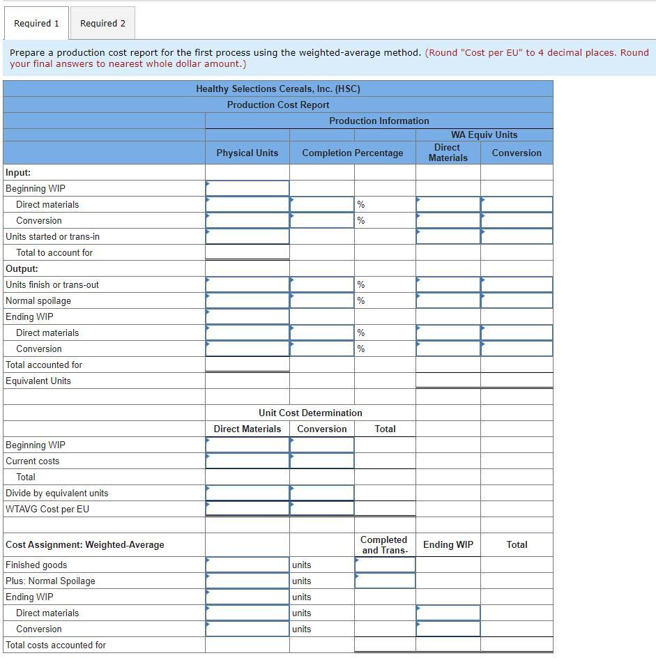 Solved Healthy Selections Cereals, Incorporated (HSC) is a