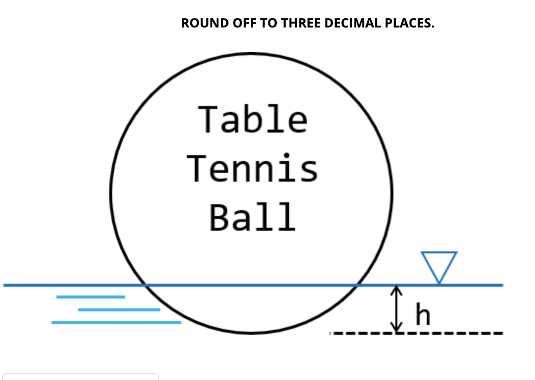 Solved An average table tennis ball has a diameter of 3.813