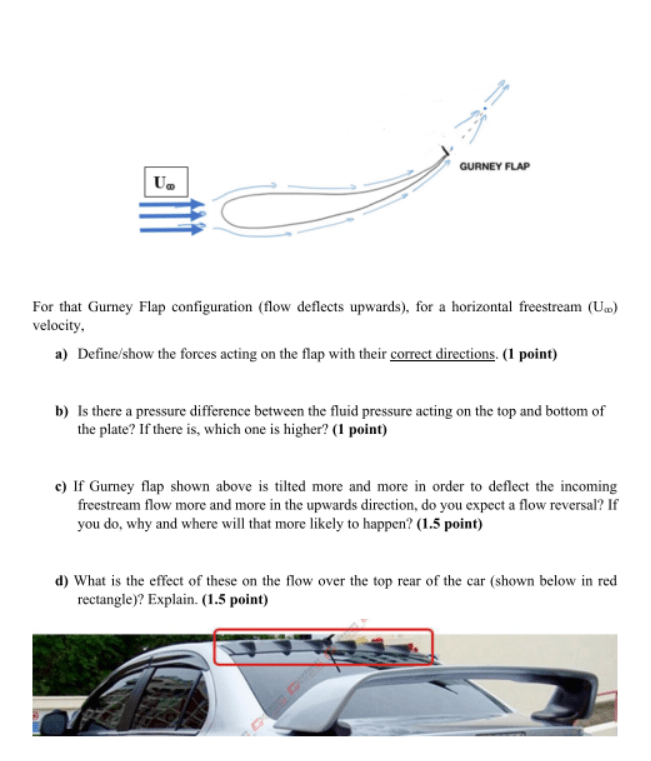 Solved GURNEY FLAP For that Gurney Flap configuration (flow