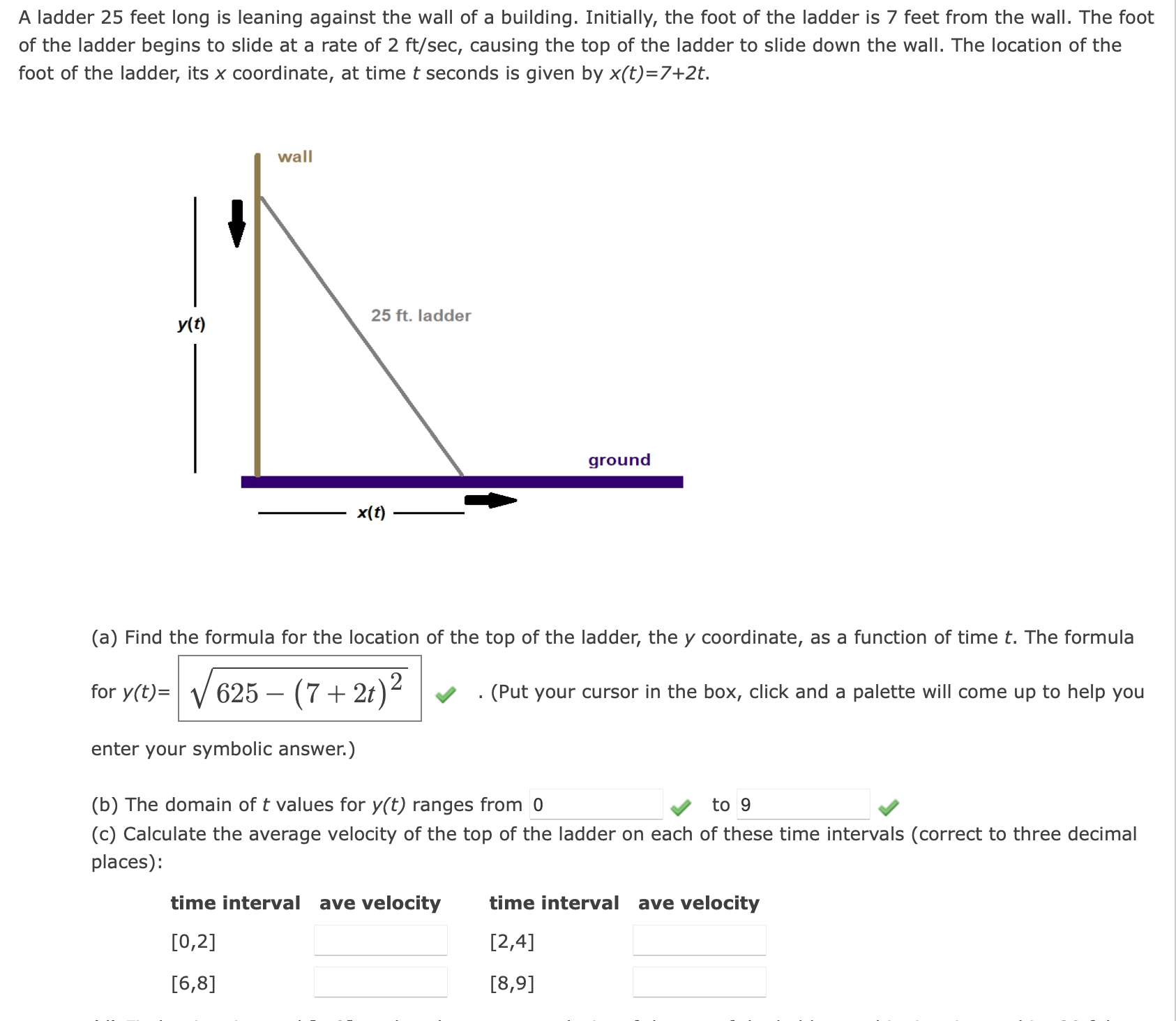 Solved A ladder 25 feet long is leaning against the wall of