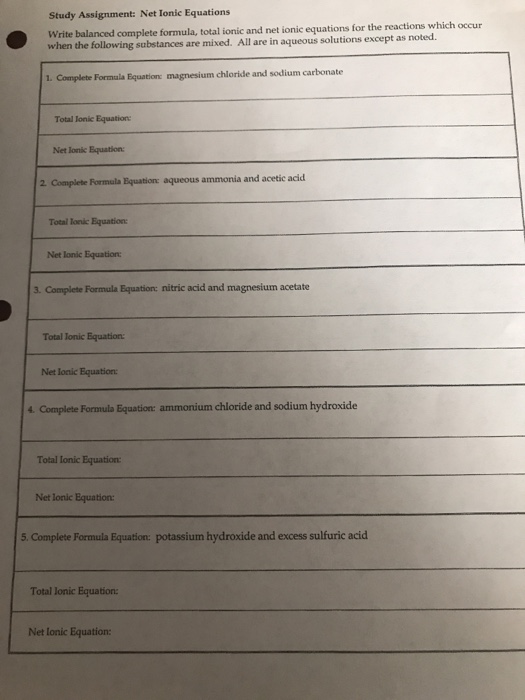 Solved Write Balanced Complete Formula, Total Ionic And N...