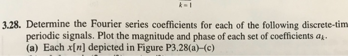 Solved 3.28. Determine The Fourier Series Coefficients Fo...