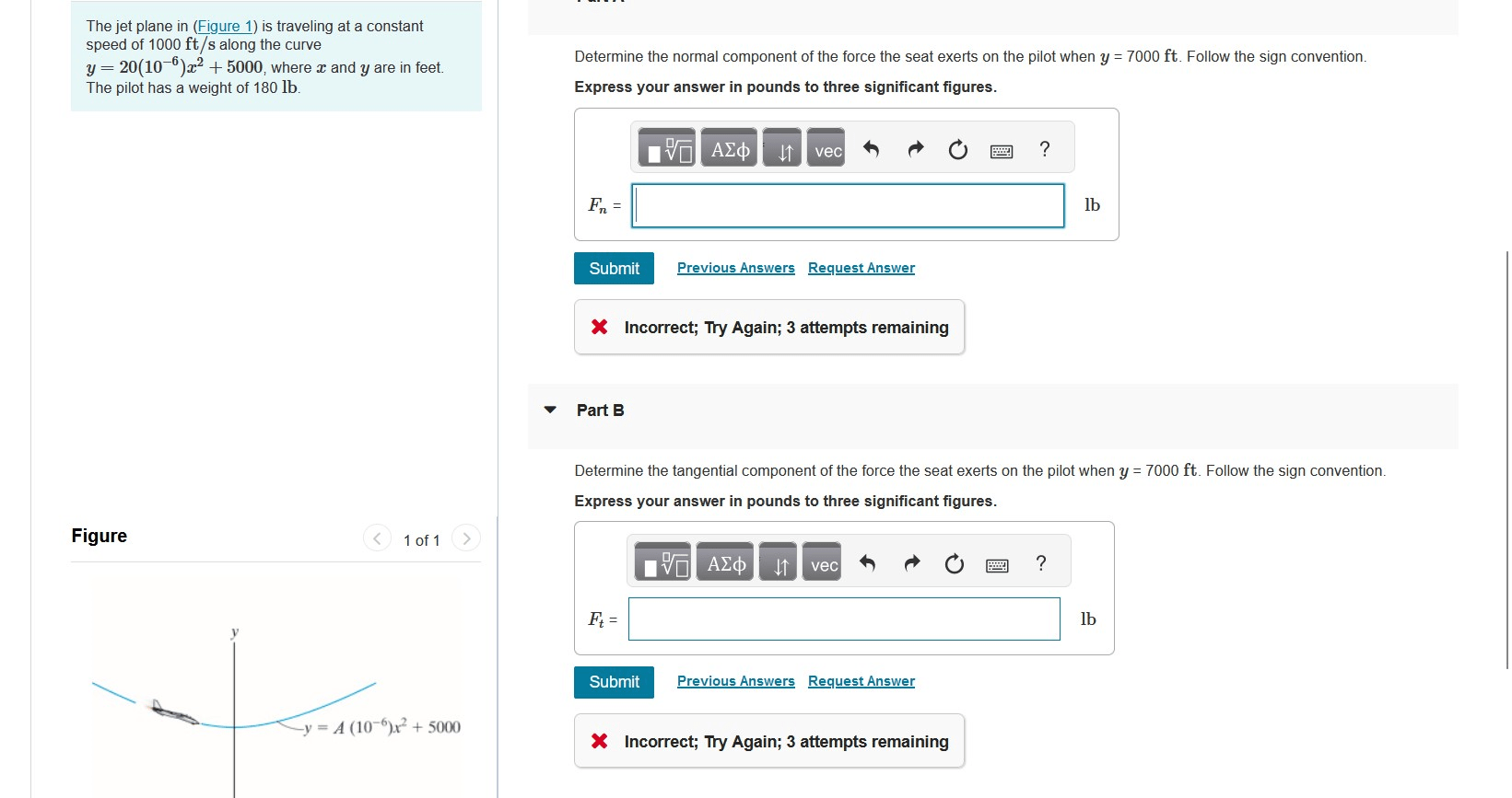 Solved The jet plane in (Figure 1) is traveling at a