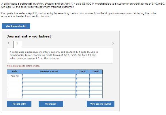 A seller uses a perpetual inventory system, and on