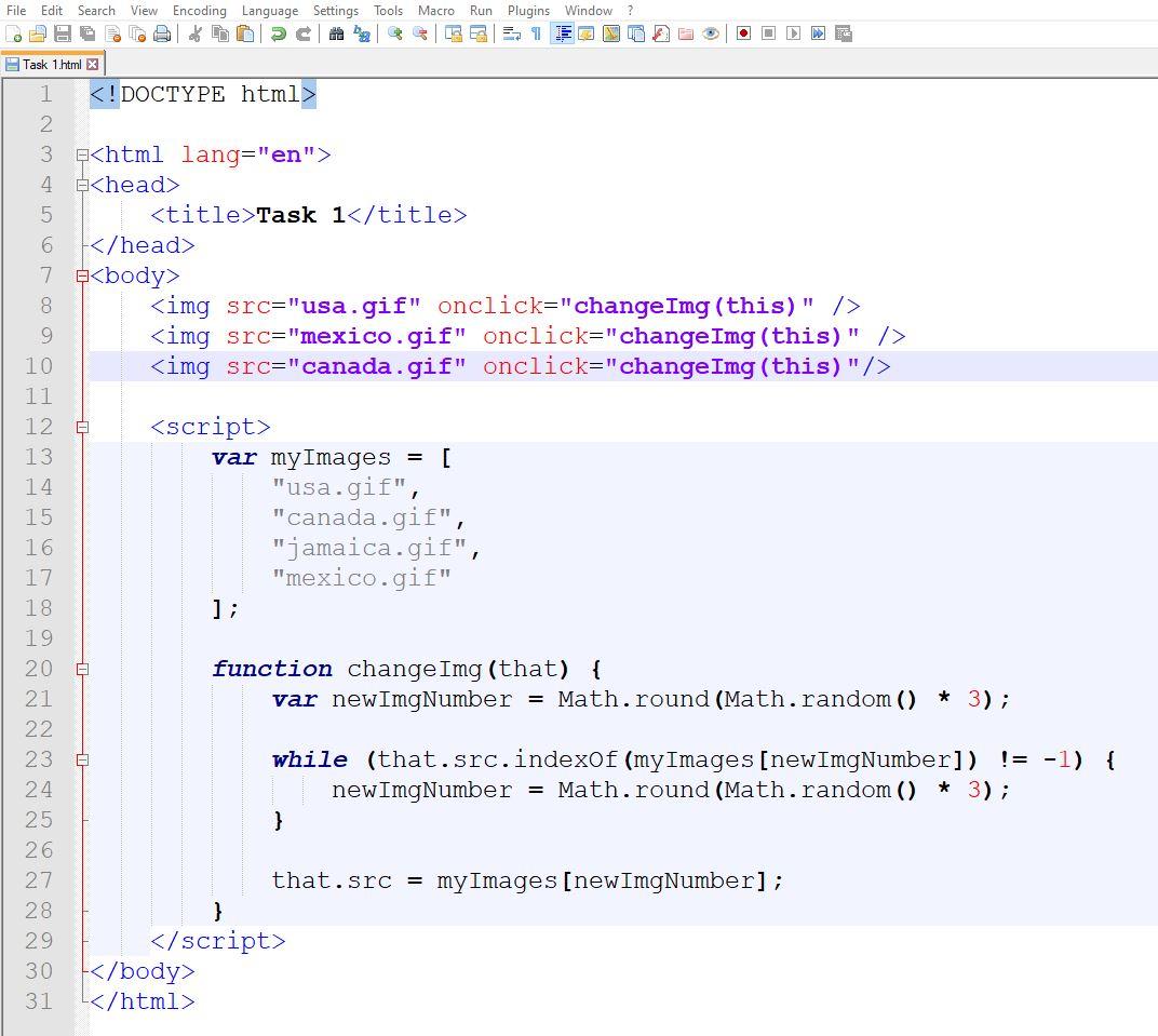 Solved Type in Notepad++ editor and test the code sample