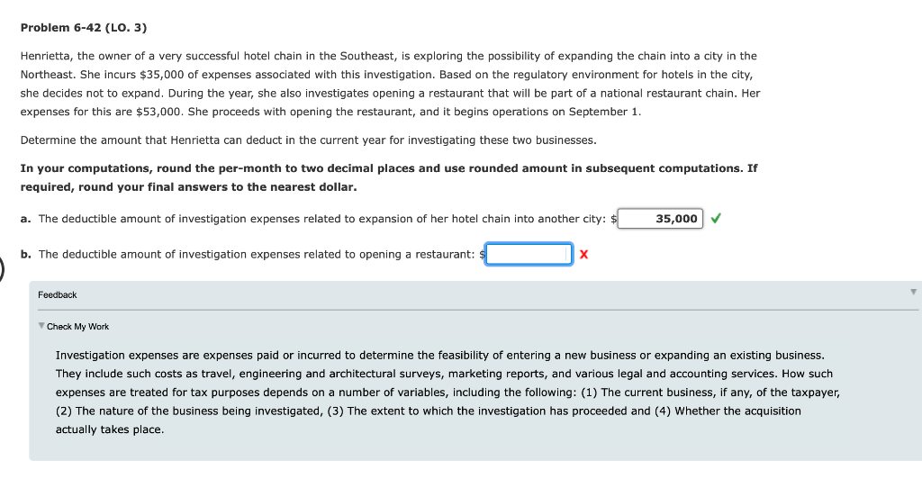 Solved Problem 642 (LO. 3) Henrietta, the owner of a very