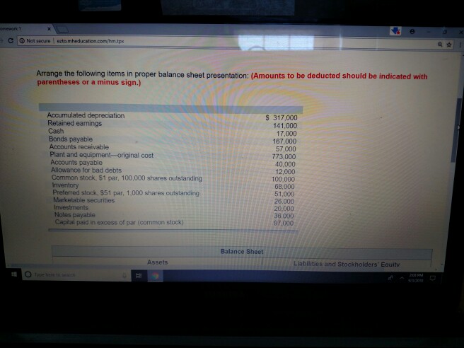 Solved Nework 1 Arrange The Following Items In Proper Bal...