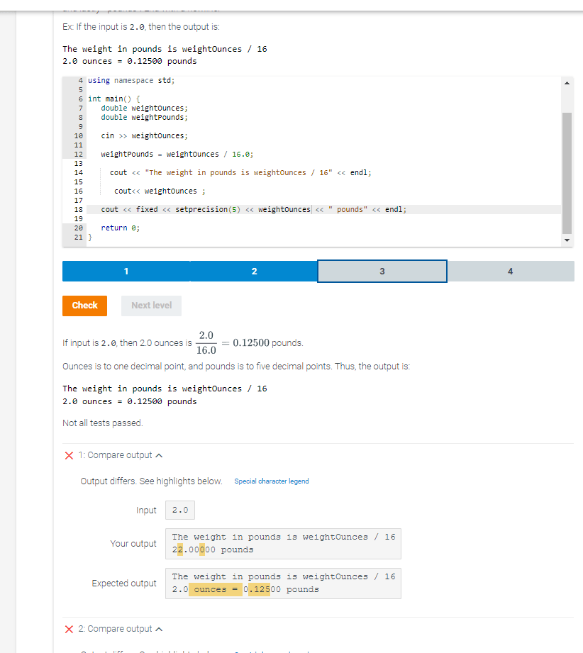 Solved 2.7.2 Floatingpoint numbers (double). Complete the