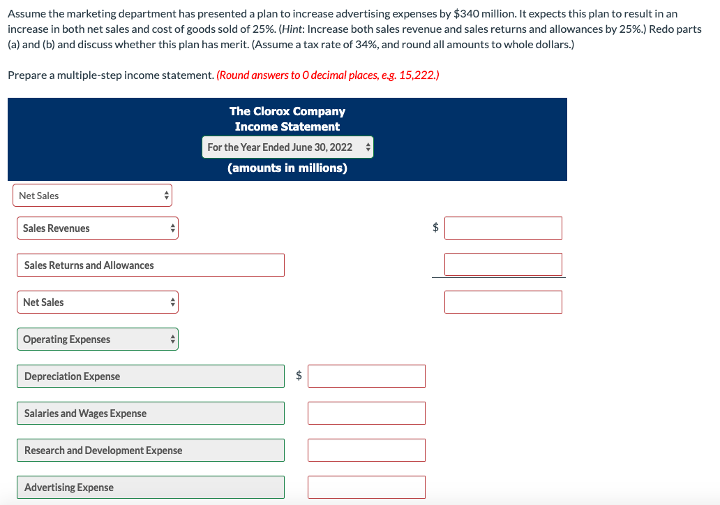 Solved Rent Expense Utilities Expense Total Operating Exp...