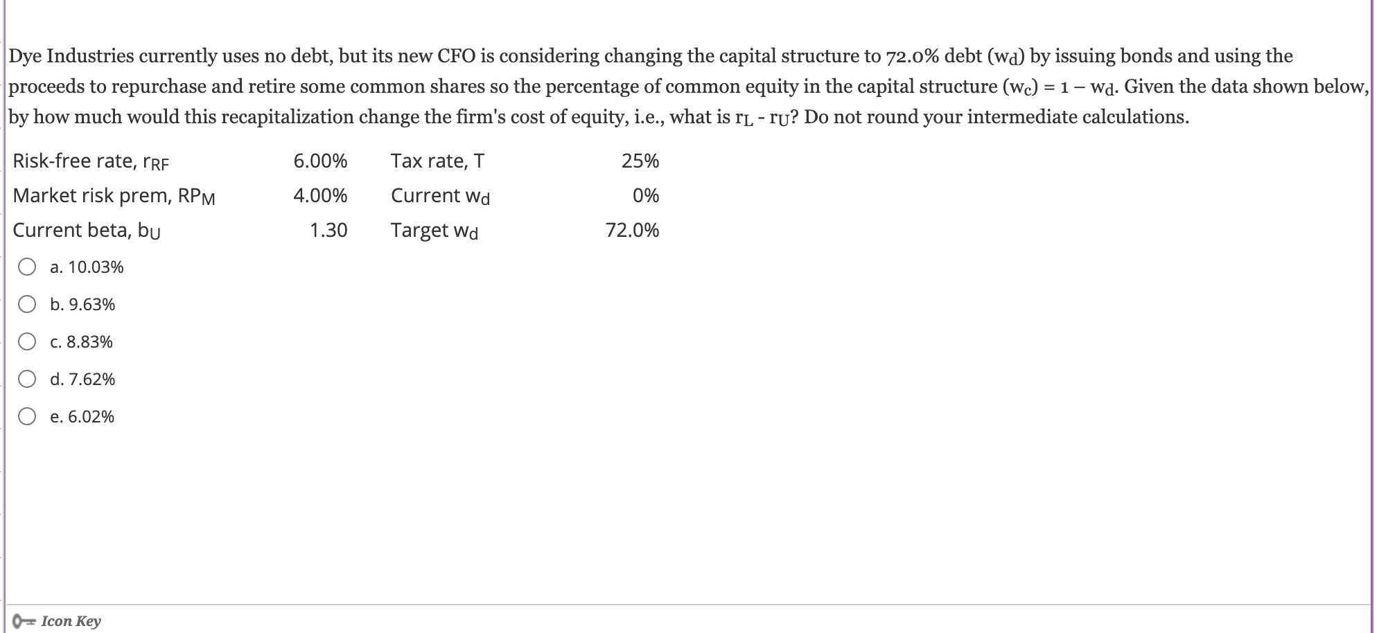 Solved Gator Fabrics Inc. currently has zero debt (i.e., wd