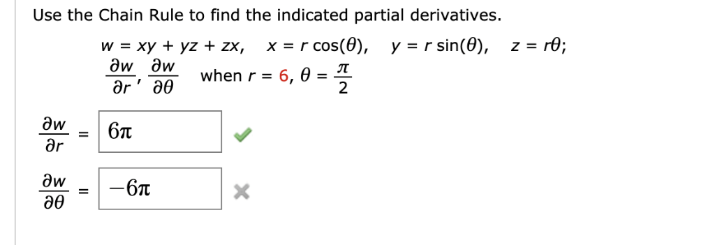 Solved Use The Chain Rule To Find The Indicated Partial D...