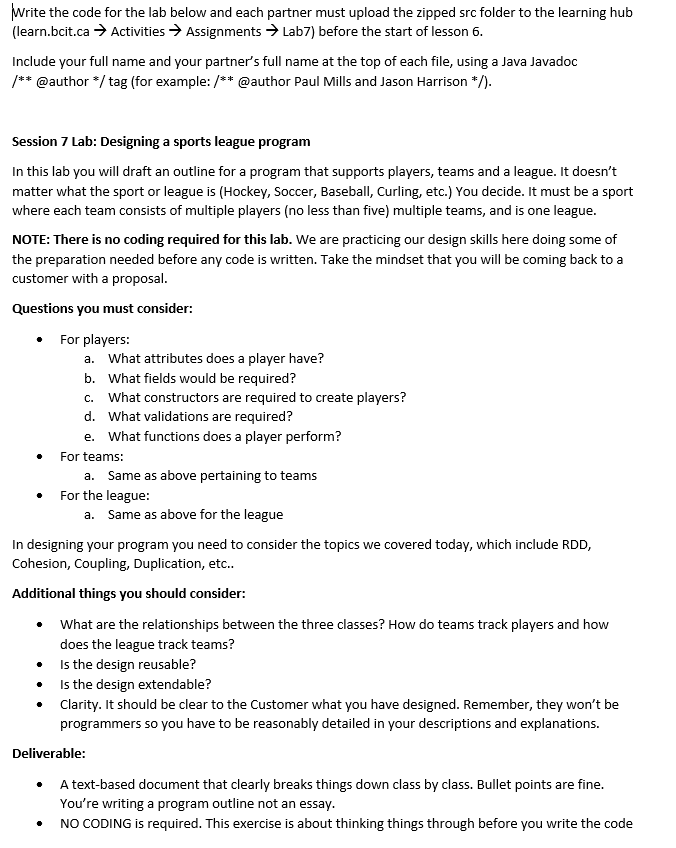 Solved Write the code for the lab below and each partner