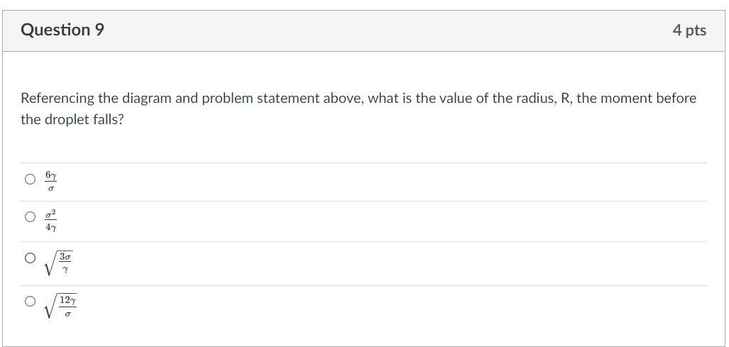 Solved Given the diagram showing a water droplet (i.e. | Chegg.com
