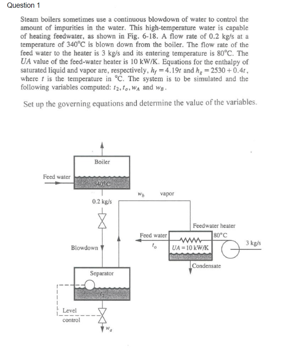 Solved Steam boilers sometimes use a continuous blowdown of