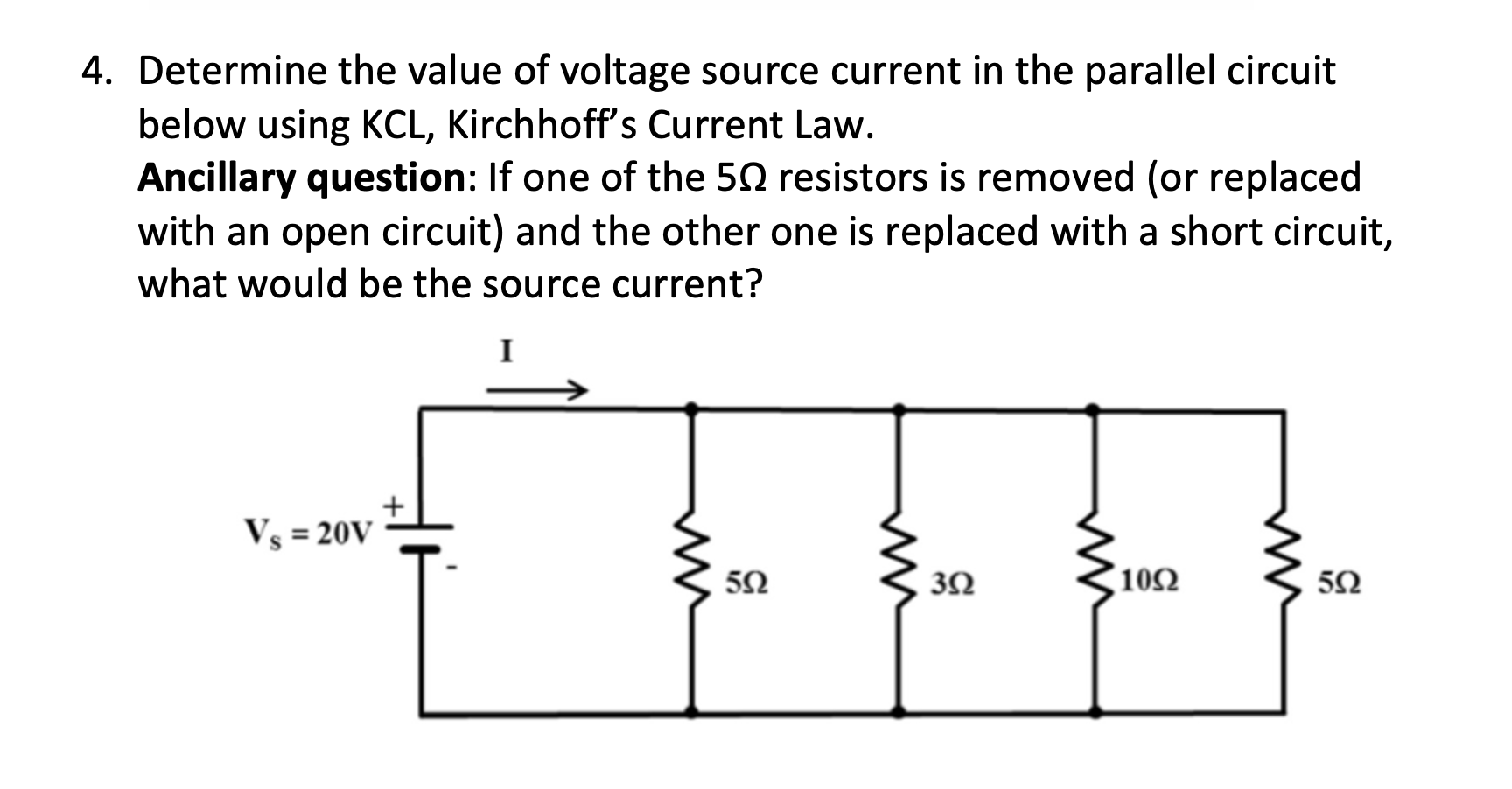 Solved 4. Determine the value of voltage source current in