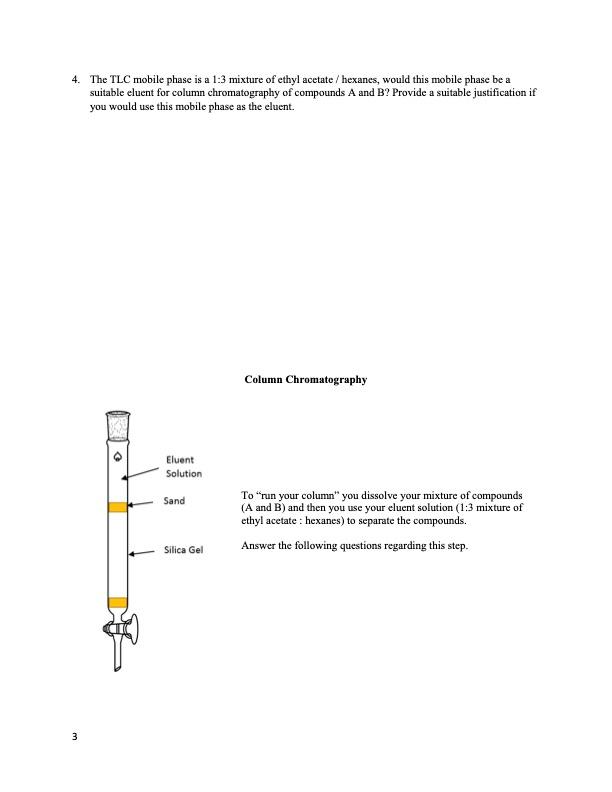 Solved Organic Laboratory Column Chromatography worksheet