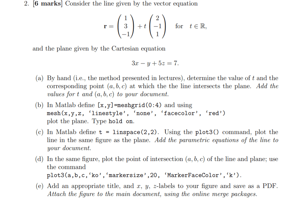 Solved Matlab Assignment Question Sheet Your submission must