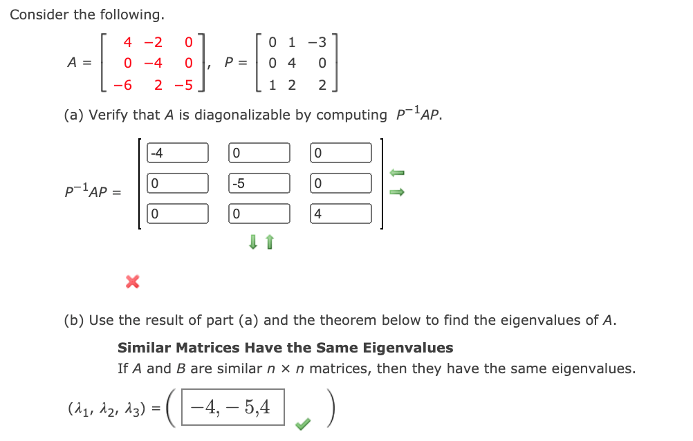 Solved The CayleyHamilton Theorem states that a matrix