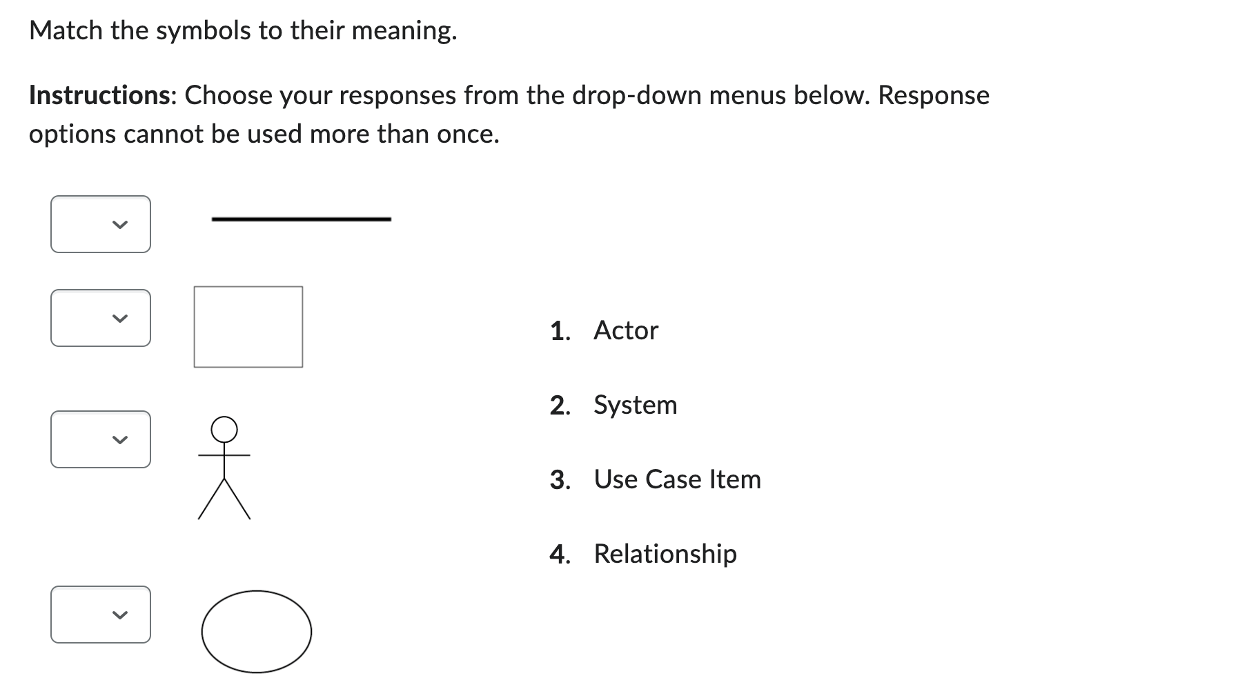 Solved Match the symbols to their meaning. Instructions: | Chegg.com