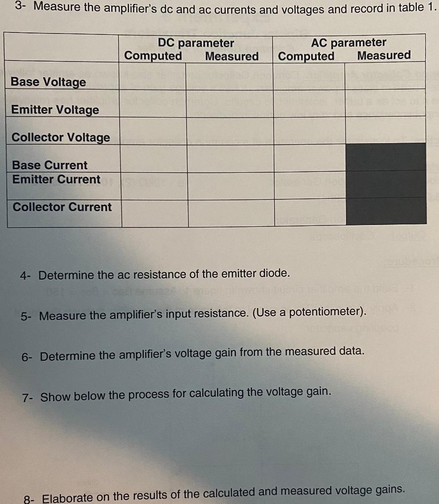Solved Experiment 9 Bipolar Junction Transistors Common