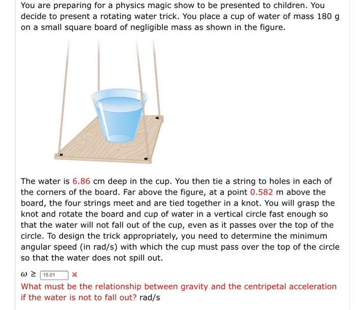 Solved You Are Preparing For A Physics Magic Show To Be P