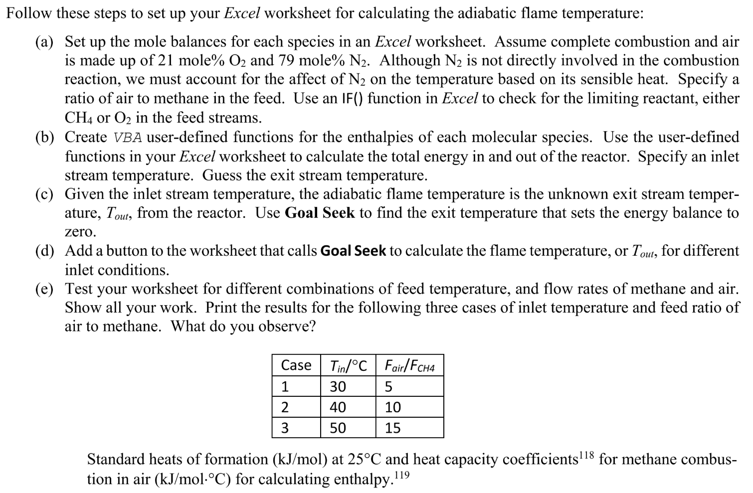 Set Up An Excel Worksheet Using VBA Functions To C