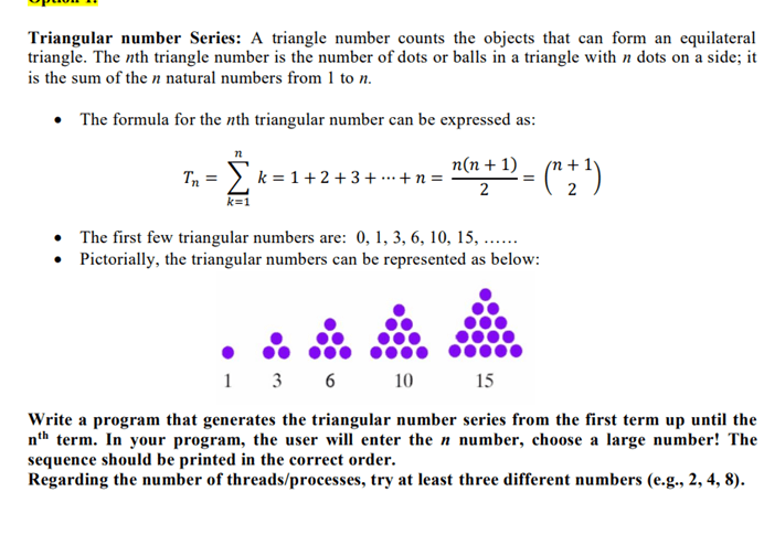 Solved Triangular number Series A triangle number counts