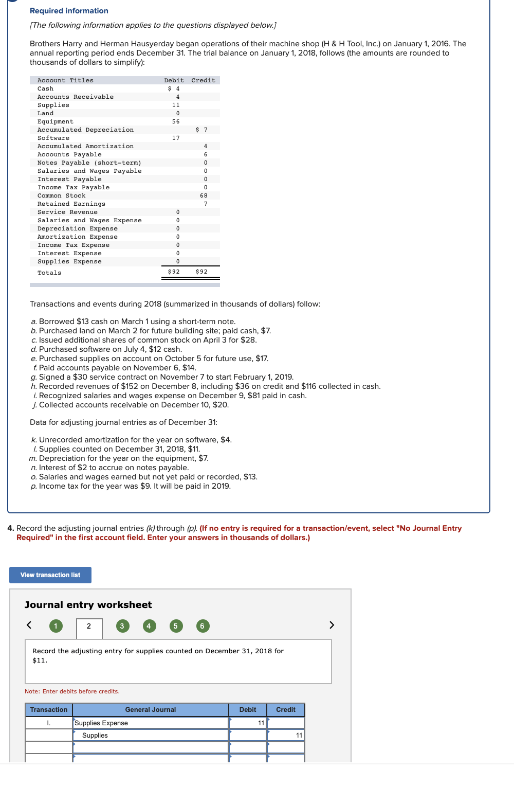 Record the Adjusting Entry for Salaries on December 31.