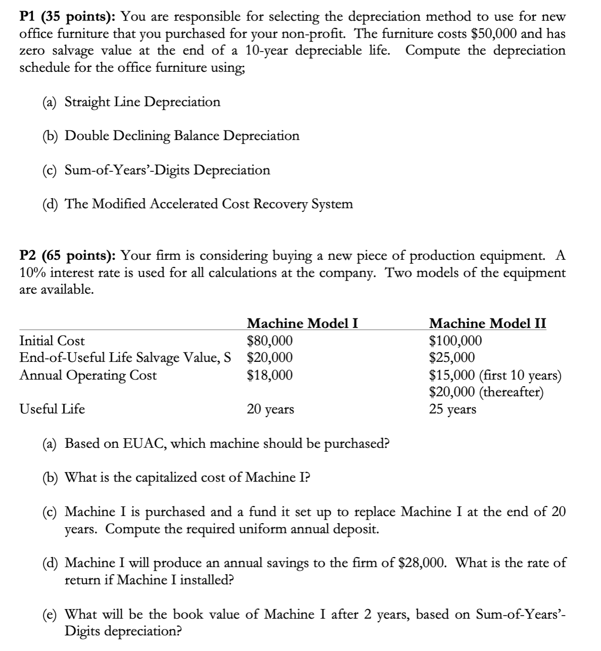 Solved P1 (35 points) You are responsible for selecting the