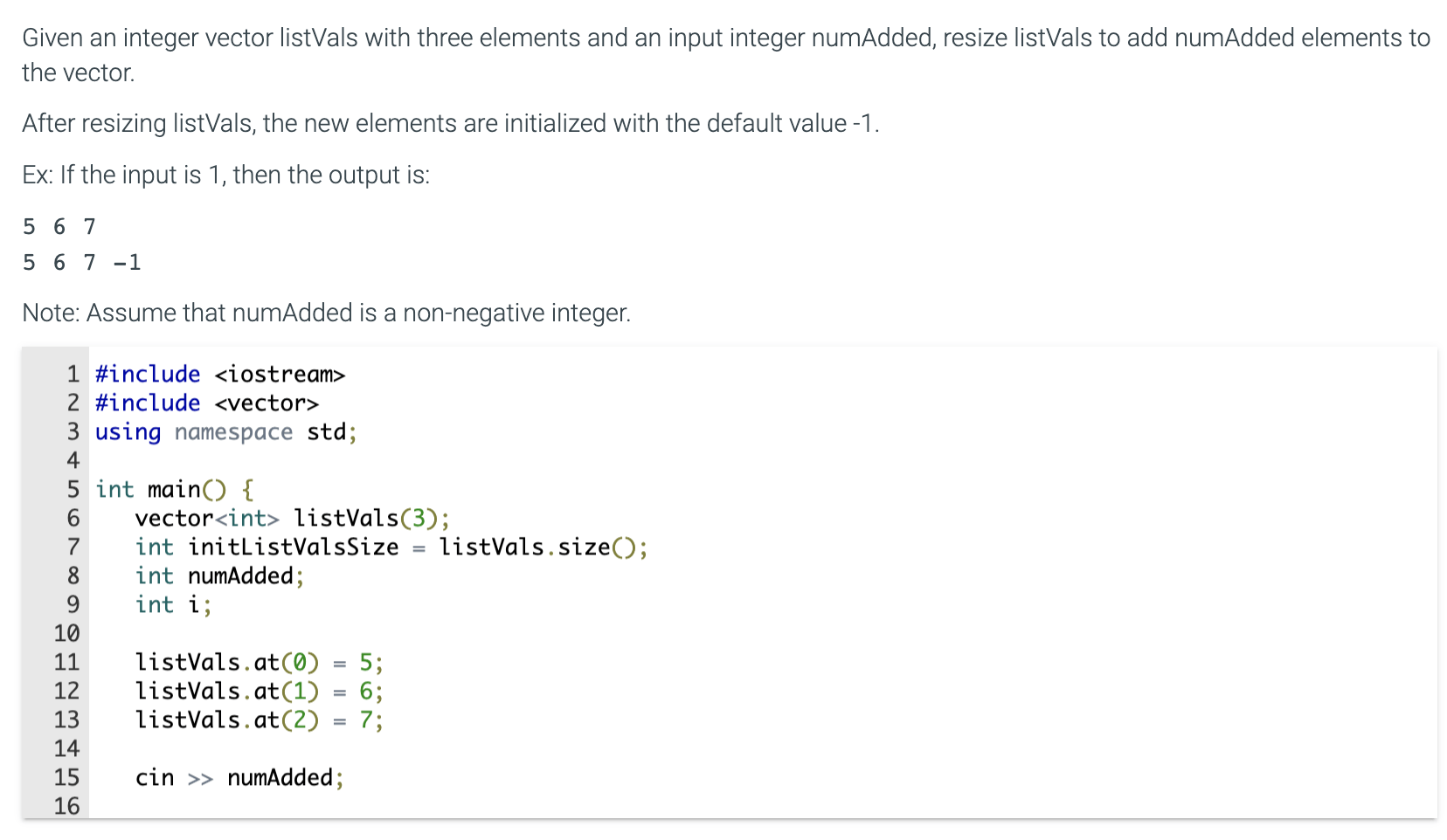 Solved Given an integer vector listVals with three elements