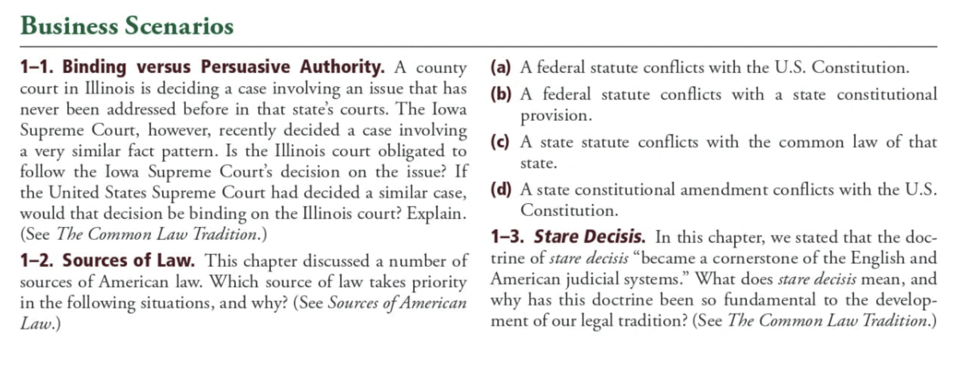 Solved 11. Binding versus Persuasive Authority. A county
