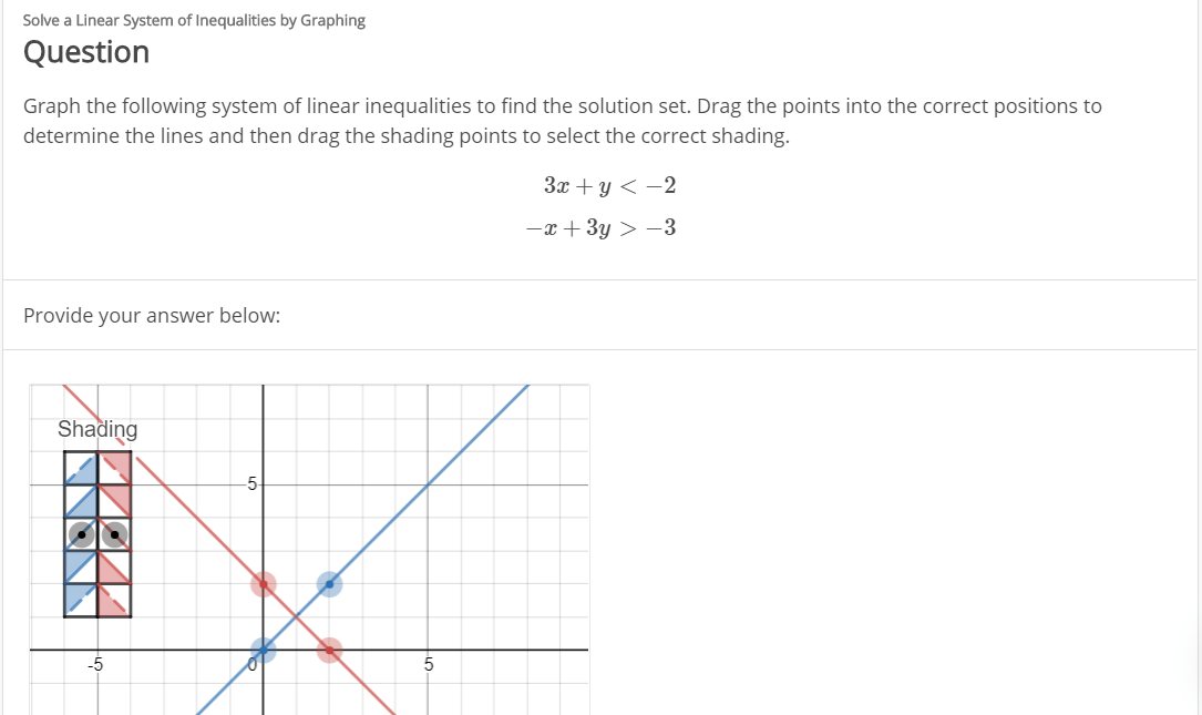 Solved Solve A Linear System Of Inequalities By Graphing