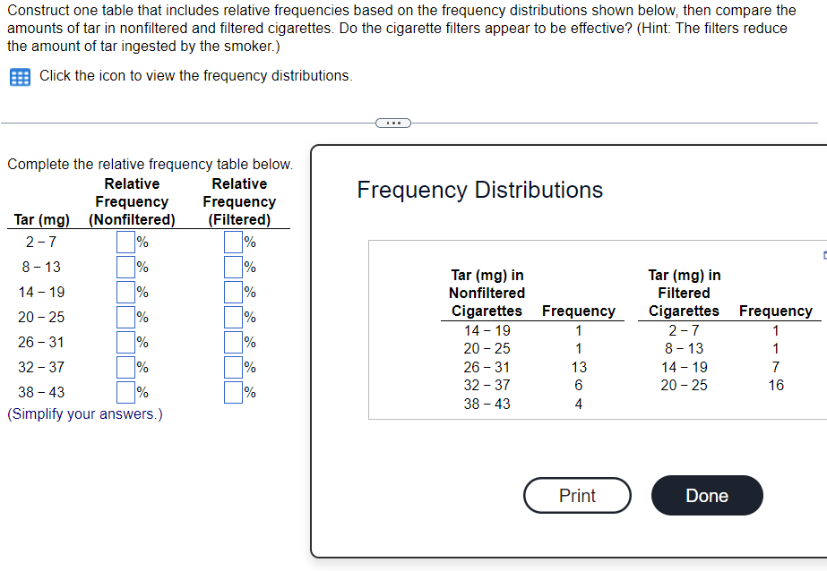 Solved Construct one table that includes relative