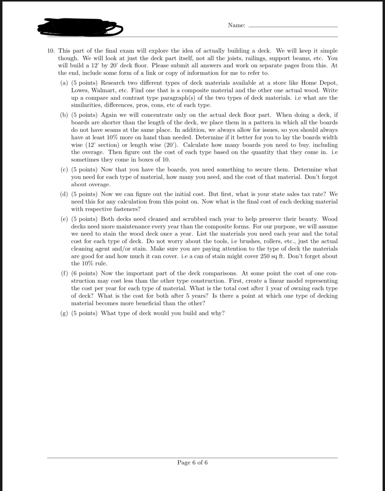 Solved 10. This part of the final exam will explore the idea | Chegg.com