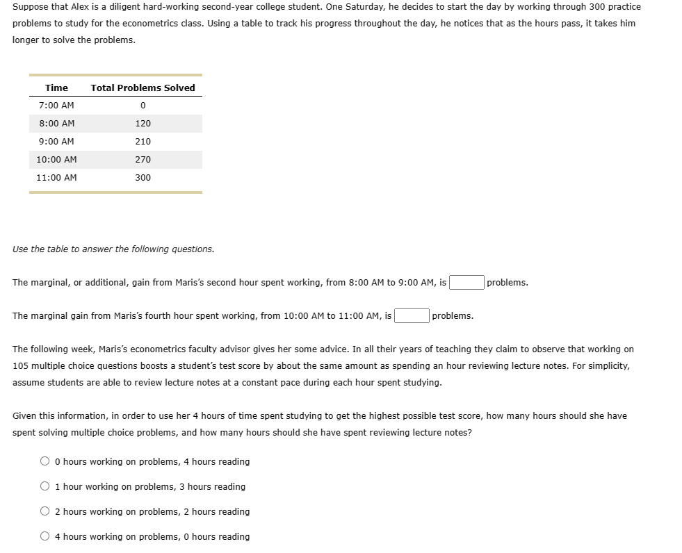 Solved Suppose that Alex is a diligent hardworking