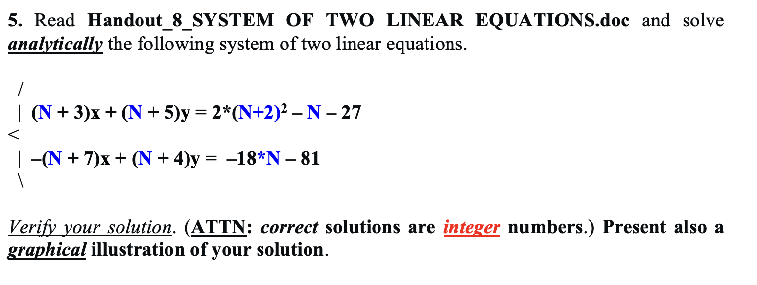 Solved 5. Read Handout_8_SYSTEM OF TWO LINEAR EQUATIONS.doc