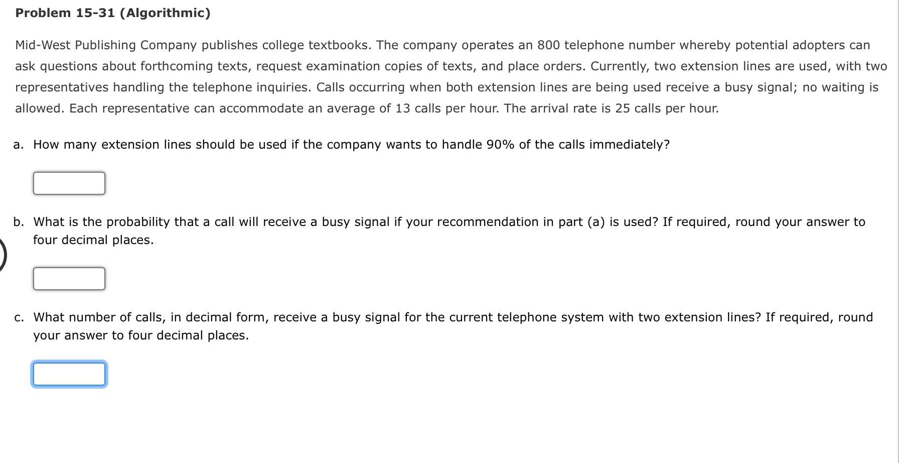 Solved Problem 1531 (Algorithmic) MidWest Publishing