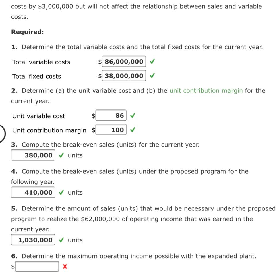 Calculate Selling Price Per Unit Using Break Even Analysis Printable
