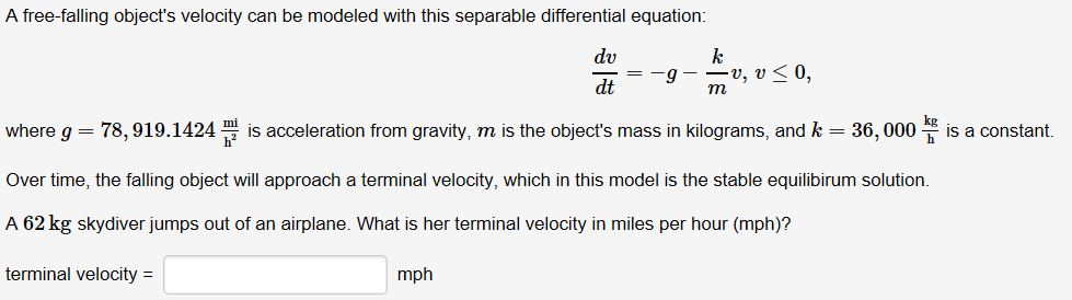 Free Falling Object Formula Examples of object motion with air